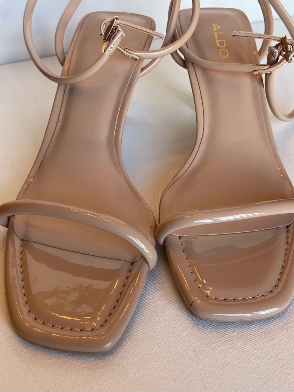 NEW ALDO DIME ANKLE STRAPPY SANDAL IN BONE WOMENS 7 - Picture 9 of 17